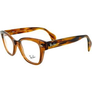 Ray Ban RB0880 Unisex Plastic Eyeglass Frame 8180 Transparent Brown 49-19 Italy